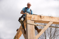 Apple Barn Erecting Front and Back Wall